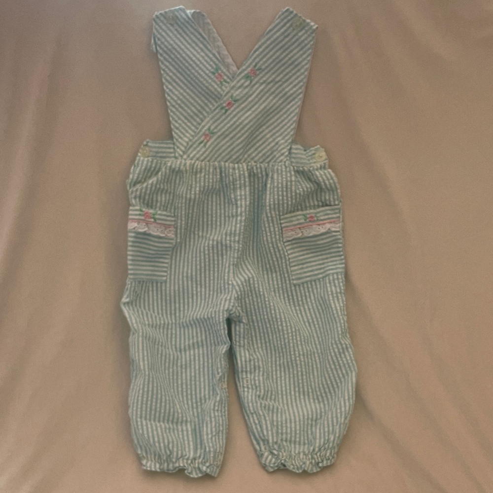 Vintage Striped Kids Overalls